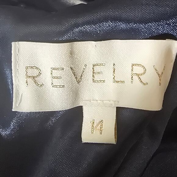 Revelry Dawson Indie Blue Velvet Push Up Bra Maxi Dress Bridesmaid Gown 14 - Picture 5 of 6